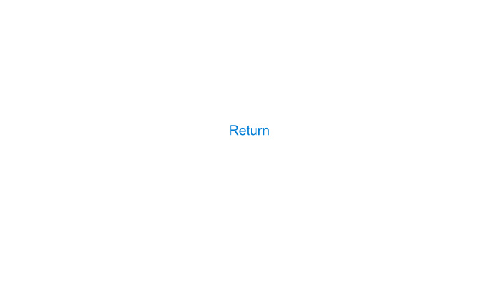return return statements