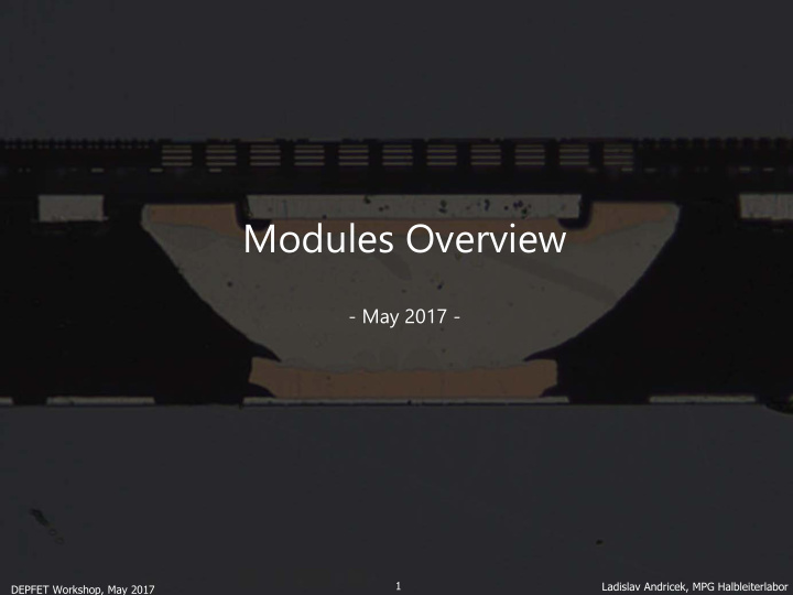 modules overview