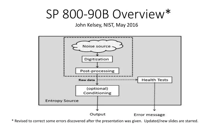 sp 800 90b overview