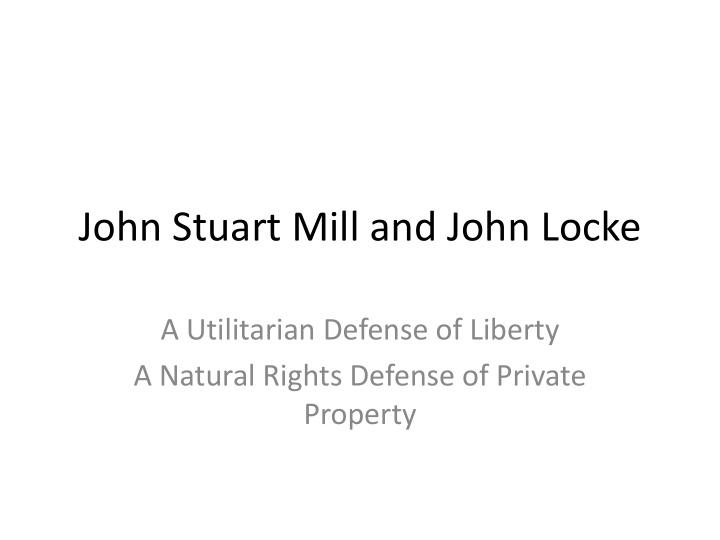 john stuart mill and john locke