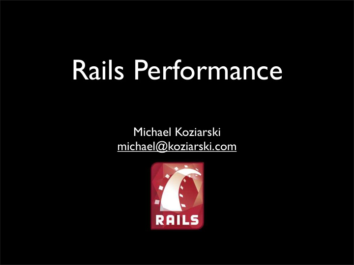 rails performance