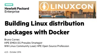 B  u  i  l  d  i  n  g  L  i  n  u  x  d  i  s  t  r  i  b  u  t  i  o  n  p  a  c  k  a  g  e  s