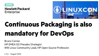 C  o  n  t  i  n  u  o  u  s  P  a  c  k  a  g  i  n  g  i  s  a  l  s  o  m  a  n  d  a  t  o  r