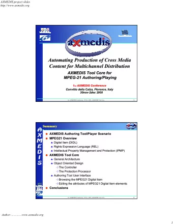 Automating Production of Cross Media  Automating Production of Cross Media  Content for