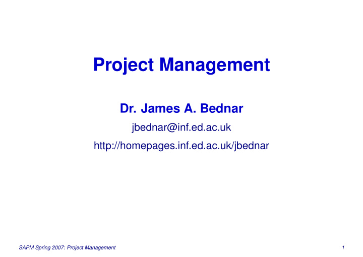 project management