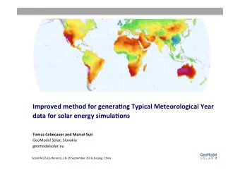 Improved  method  for  genera0ng  Typical  Meteorological  Year    data