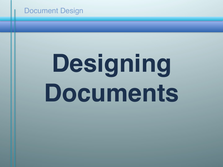 designing documents