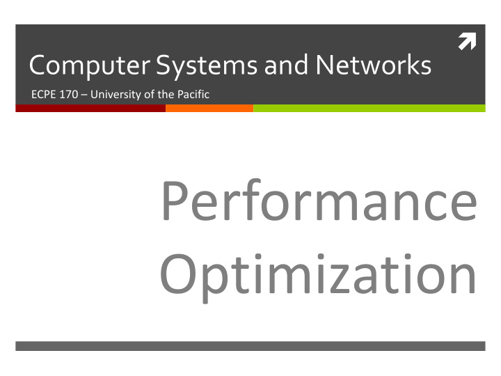 performance optimization