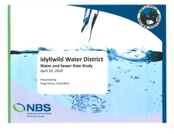 IDYLLWILD WATER DISTRICT  WATER RATE STUDY  Water Cost of Service Analysis/Rate Design  CURRENT VS.