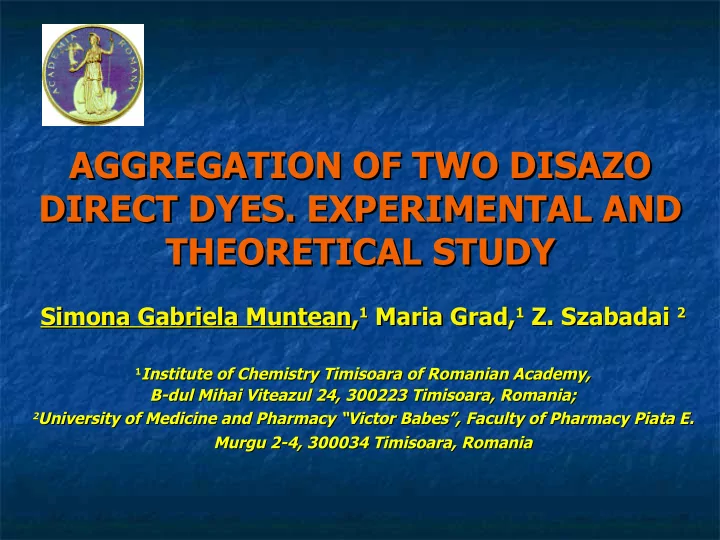 aggregation of two d disazo isazo aggregation of two