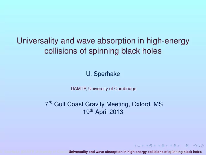 universality and wave absorption in high energy