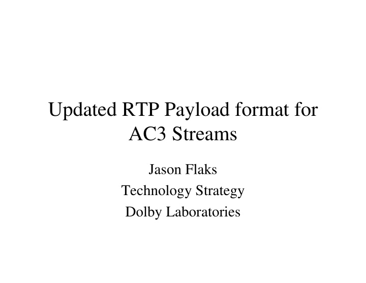 updated rtp payload format for ac3 streams