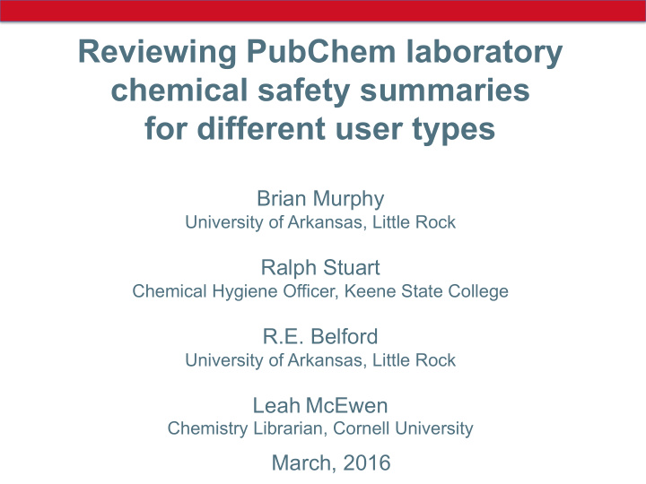 reviewing pubchem laboratory chemical safety summaries