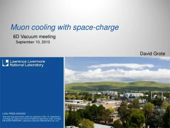 Muon cooling with space-charge  6D Vacuum meeting  September 10, 2013  David Grote