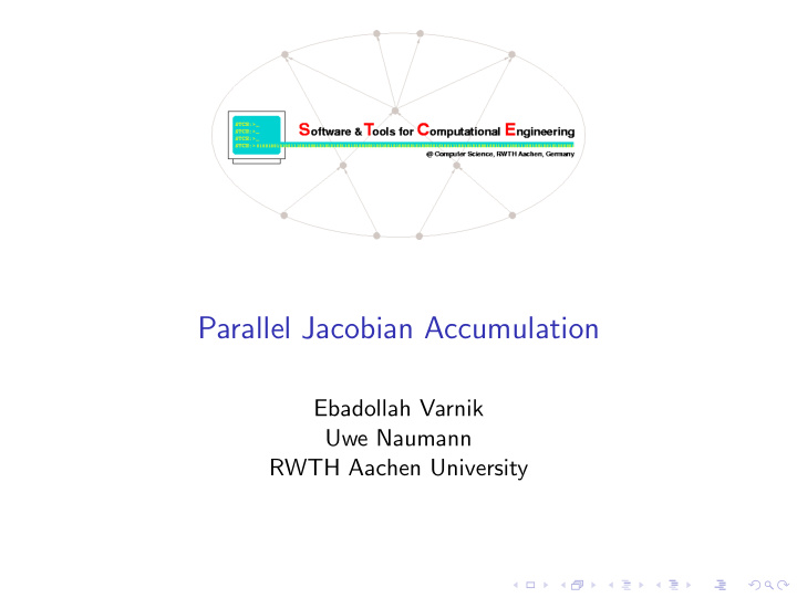 parallel jacobian accumulation