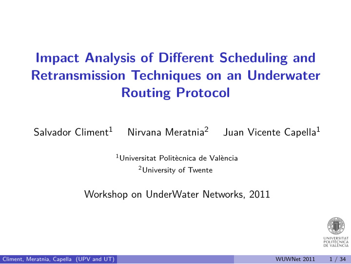 impact analysis of different scheduling and