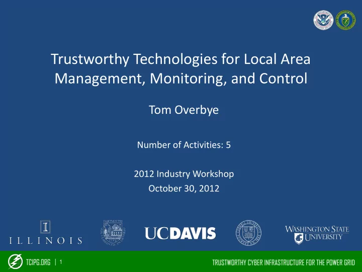 trustworthy technologies for local area management