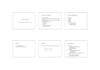 1  Open loop flow control  Hard problems  Traffic descriptors  Two phases to flow  Two phases to
