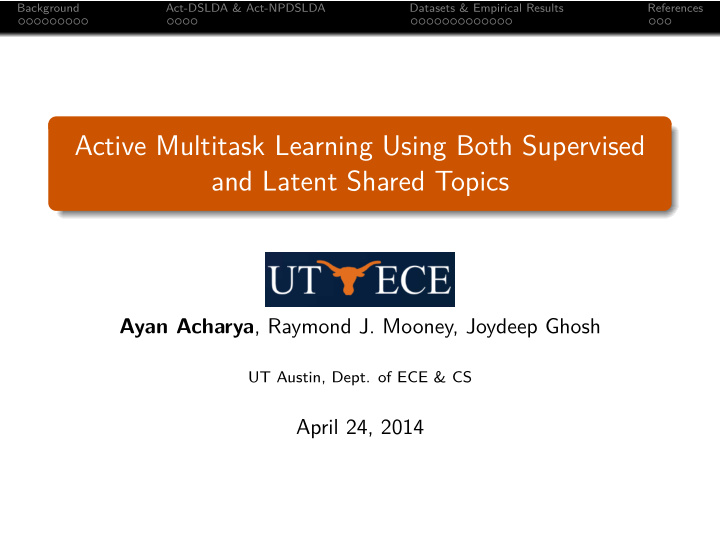 active multitask learning using both supervised and