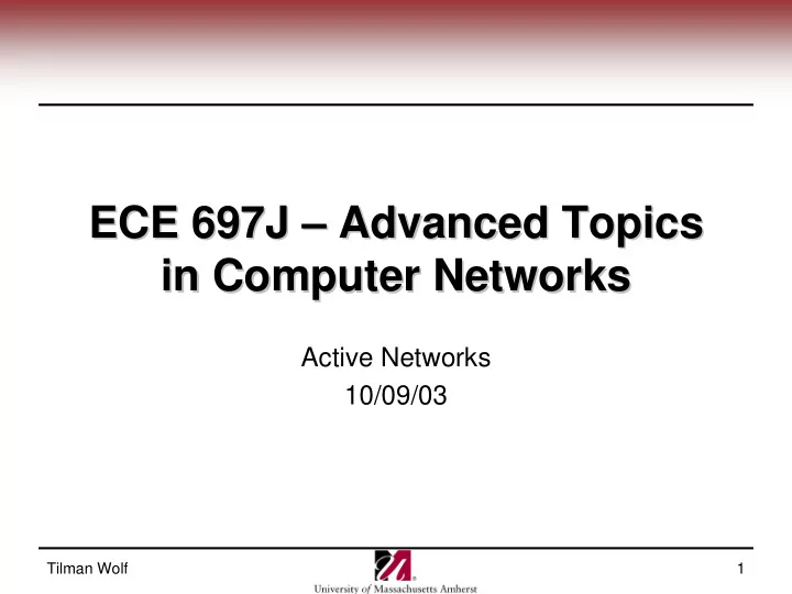 ece 697j advanced topics advanced topics ece 697j in