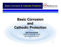 basic corrosion basic corrosion and and cathodic