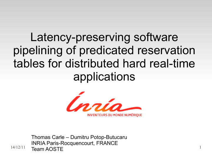 latency preserving software pipelining of predicated