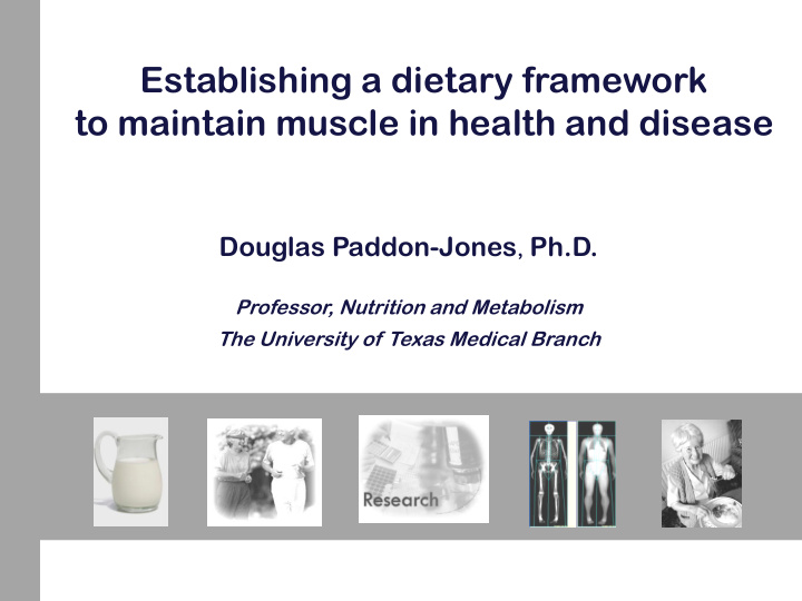 establishing a dietary framework to maintain muscle in