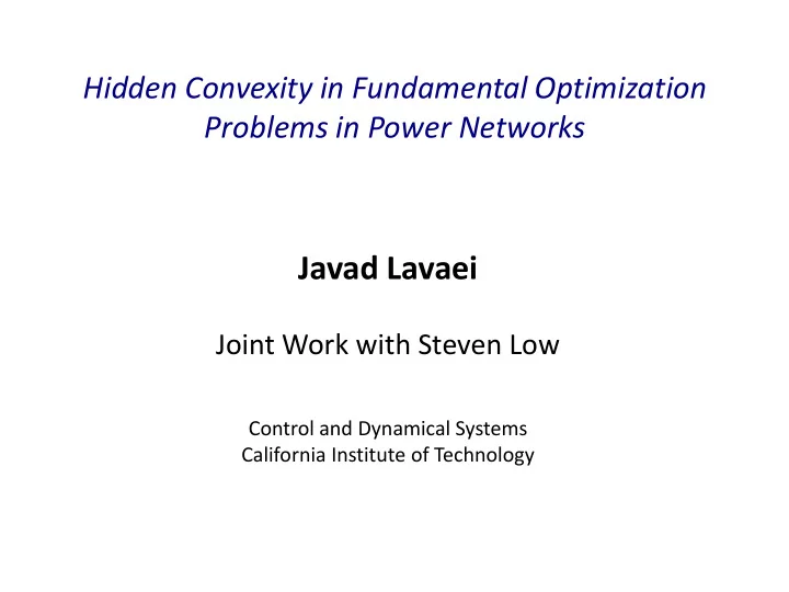 control and dynamical systems california institute of