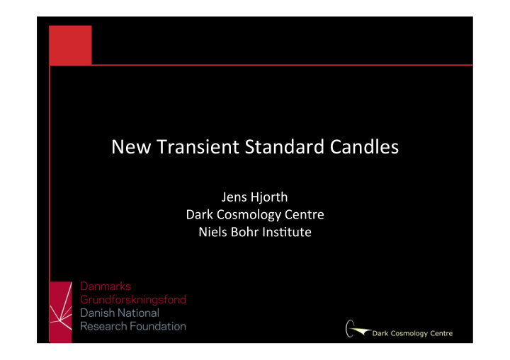 new transient standard candles