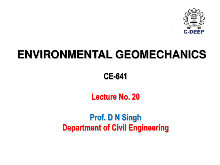 environmental geomechanics
