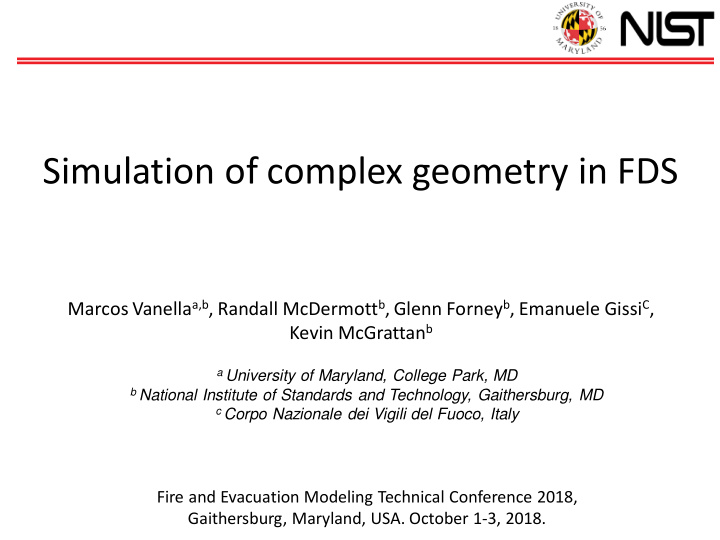 simulation of complex geometry in fds