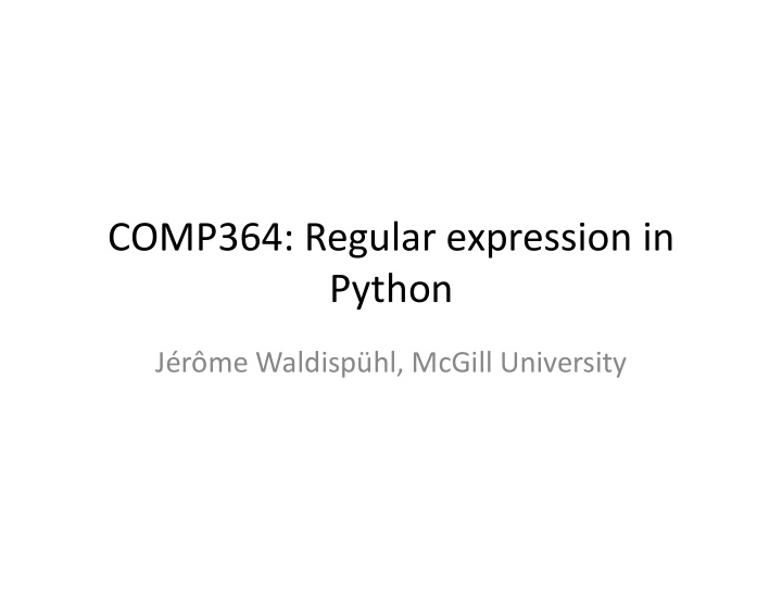 comp364 regular expression in python