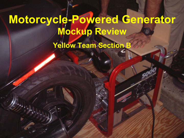 motorcycle powered generator