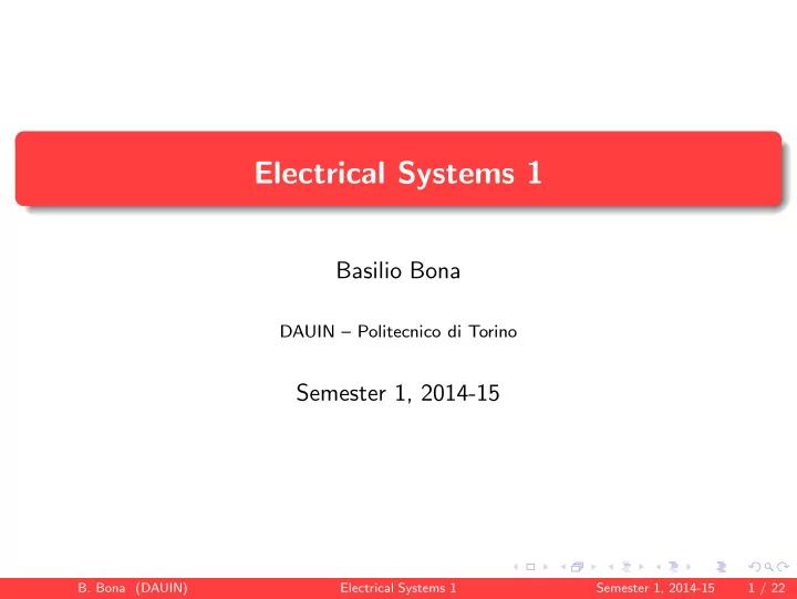 electrical systems 1