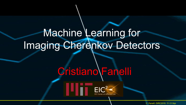 machine learning for imaging cherenkov detectors