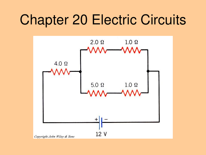 chapter 20 electric circuits emf current