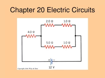 Chapter 20 Electric Circuits Emf &amp; Current [20.1]  charge  current  time  q  I  t  Relationship