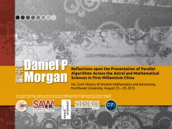 Refmections upon the Presentation of Parallel  Algorithms Across the Astral and Mathematical