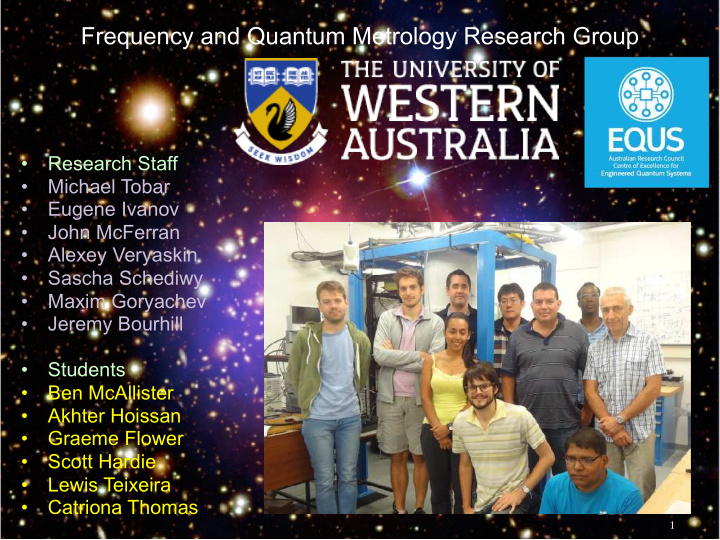 frequency and quantum metrology research group