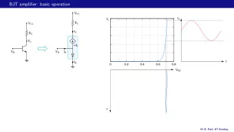 BJT amplifier: basic operation V CC I C I C R C V CC I C R C V o  I E V B V B I B  t I E  0  0.2