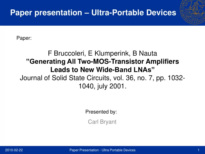 paper presentation ultra portable devices