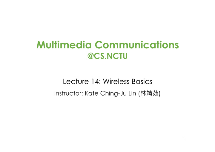 multimedia communications