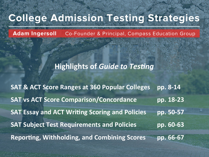 college admission testing strategies