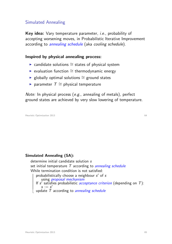 simulated annealing