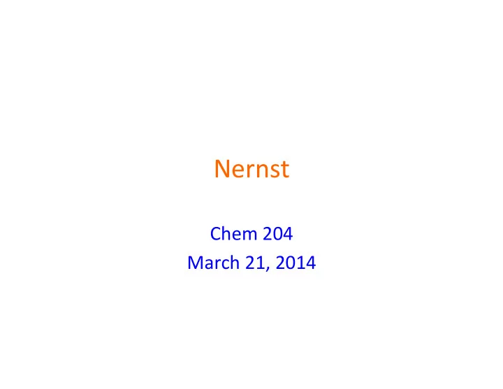 nernst