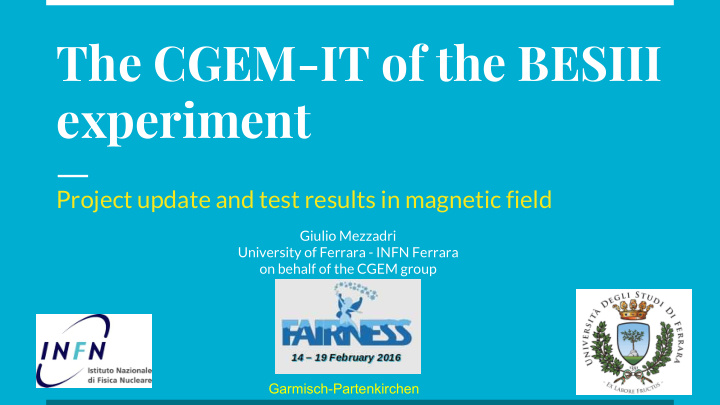 the cgem it of the besiii experiment