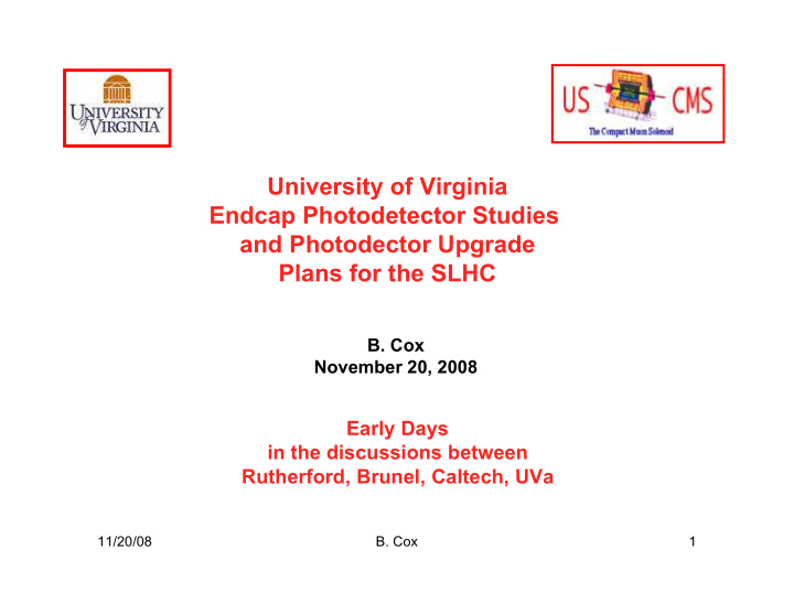 university of virginia endcap photodetector studies and