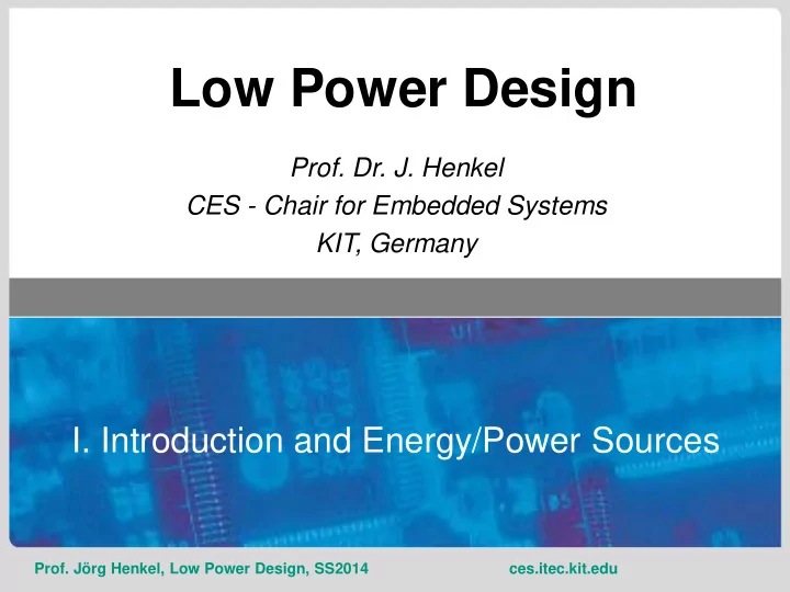 low power design