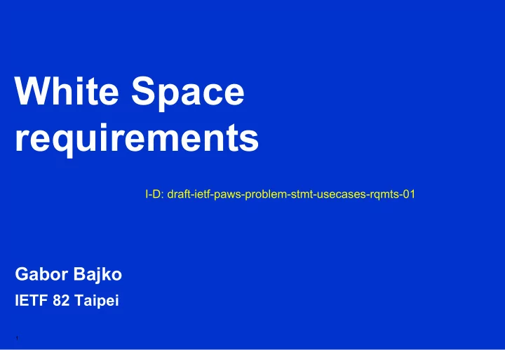 white space requirements