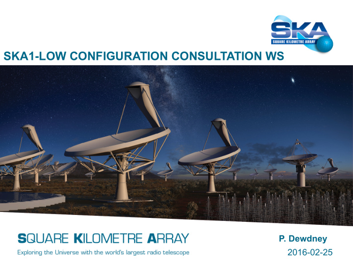 ska1 low configuration consultation ws